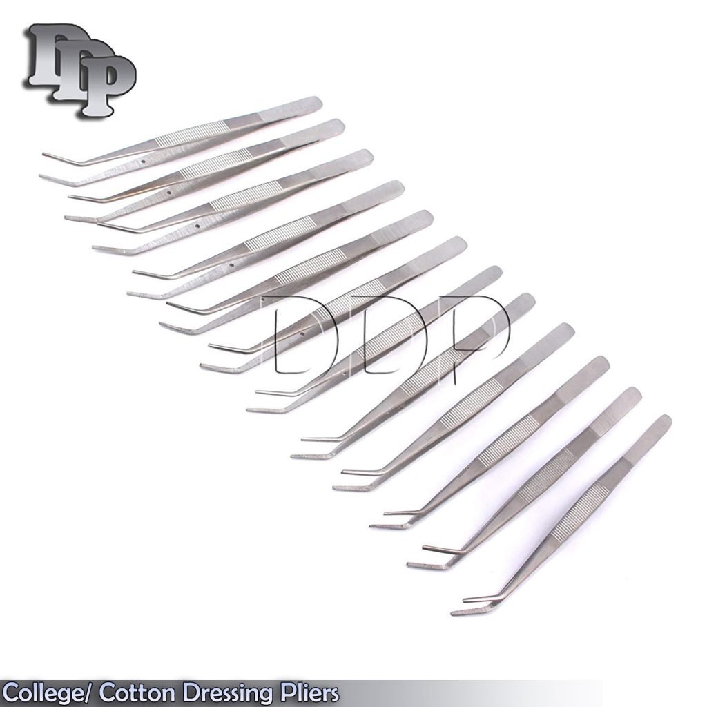 12 Cotton Pliers College Dental Surgical Instruments