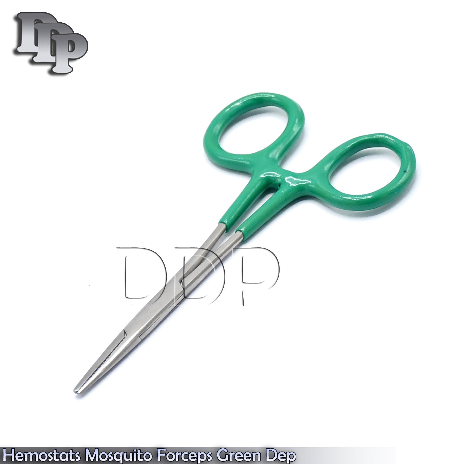 12 Hemostats Mosquito Forceps Surgical Instruments, Green Dep Handle 5" Straight