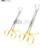 2 Bone Reduction Forceps 5.5" + 8" Gold Plated Orthopedic Surgical Instruments
