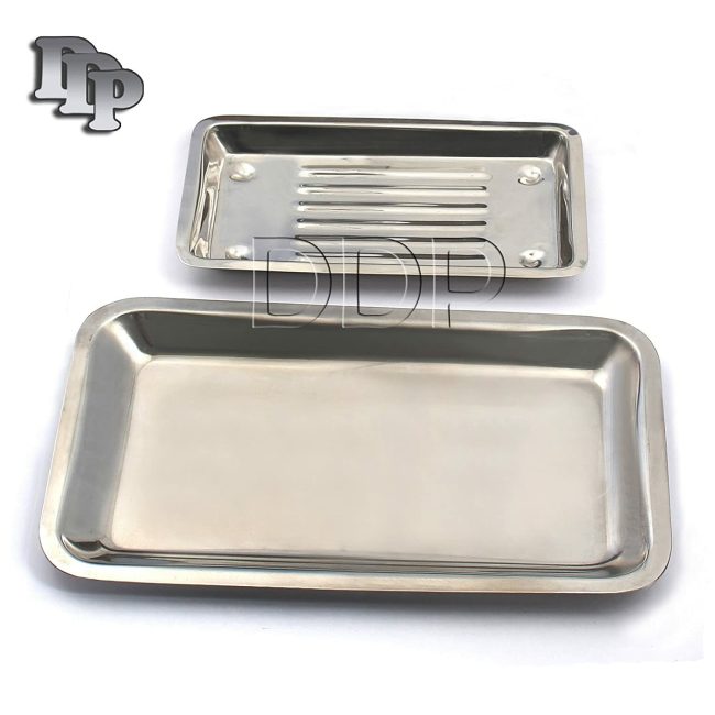 2 Dental Instruments Scaler Tray Lab Dentist Tools Autoclavable