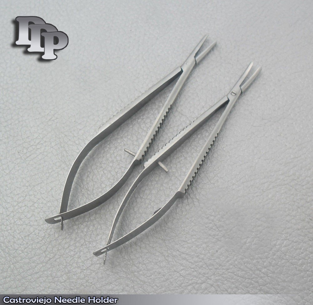 2 Micro Castroviejo Needle Holder 7" Cvd & Str Surgical Dental Instrument - Image 3