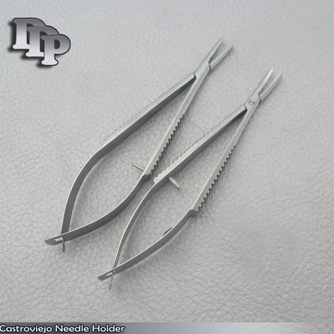 2 Micro Castroviejo Needle Holder 7" Cvd & Str Surgical Dental Instrument
