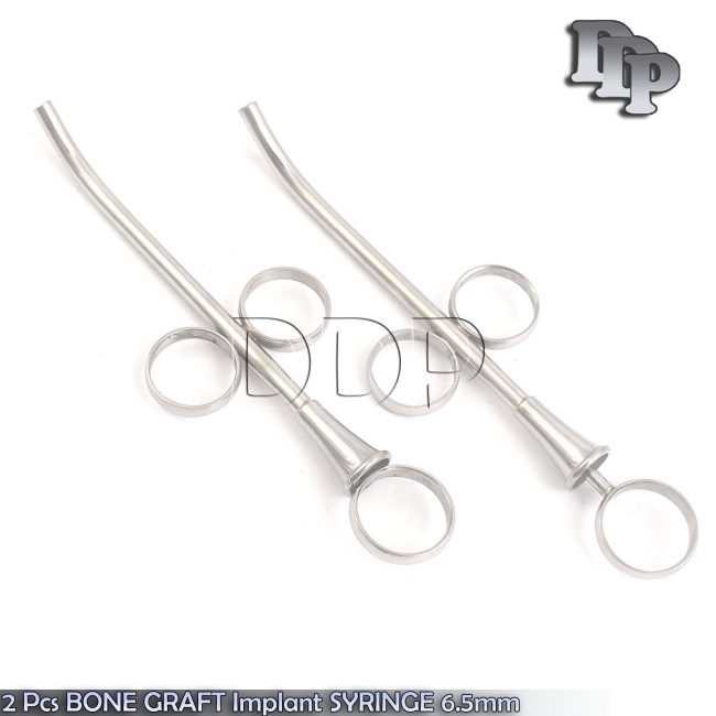 2 Pieces Of Dental BONE GRAFT Implant SYRINGE 6.5mm Instruments