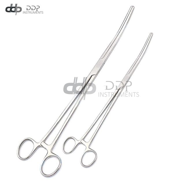 2pc Fishing Set 16" + 18" Curved Hemostat Forceps Locking Clamps Stainless