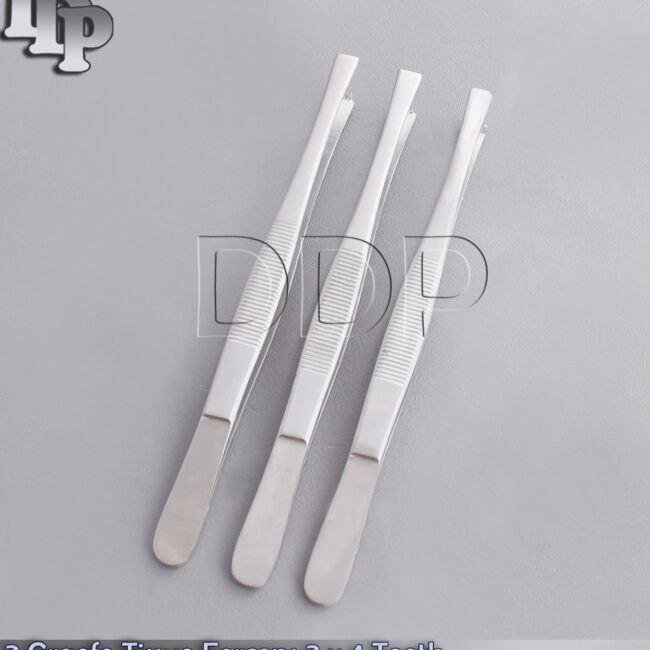 3 Graefe Tissue Forceps 6" Surgical Instruments 3 x 4 Teeth