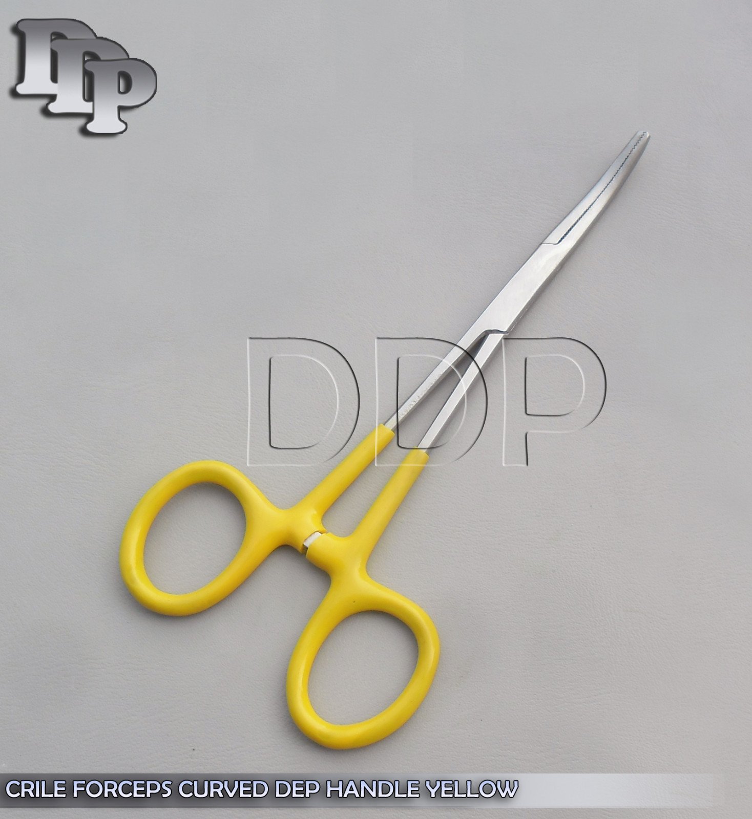 3 Hemostats Crile Forceps Surgical Instruments, Yellow Dep Handle 6" Curved - Image 4
