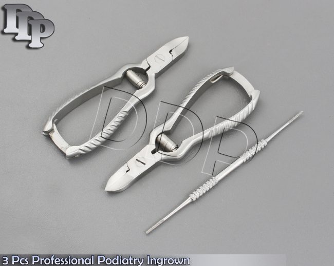 3 Pcs Professional Podiatry Ingrown Lock Cutter Chiropody Nail Care Nipper