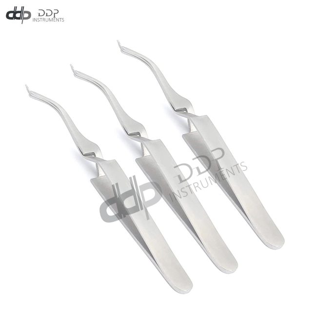 3Pcs Set Dental Orthodontic Brackets Holder Buccal Tube Tweezers Bonding Placer