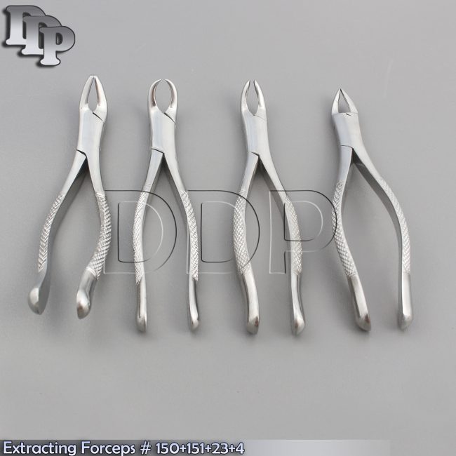 4 O.R GRADE DENTAL TOOTH SURGERY EXTRACTING EXTRACTION FORCEP #150+#151+#23+#4