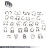 40 ENDODONTIC RUBBER DAM CLAMPS 40 DIFFERENT SIZES INSTRUMENTS