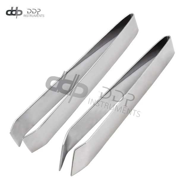 4.6"-Fish Bone Tweezer Flat and Slant Pliers Set for Kitchen Salmon 2 Pc DS-1436