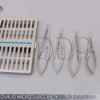 5 CASTROVIEJO MICRO SURGERY NEEDLE HOLDERS CURVED W/ STERILIZATION CASSETTE BOX