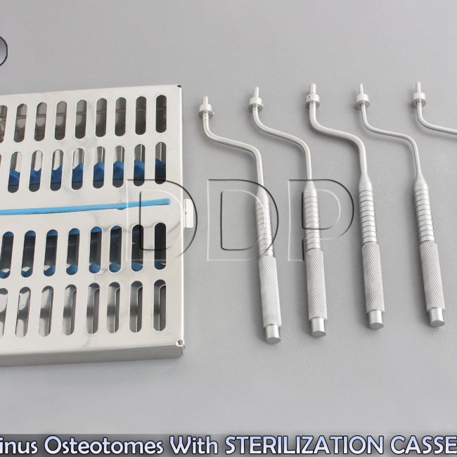 5 offset Sinus Osteotomes With STERILIZATION CASSETTE
