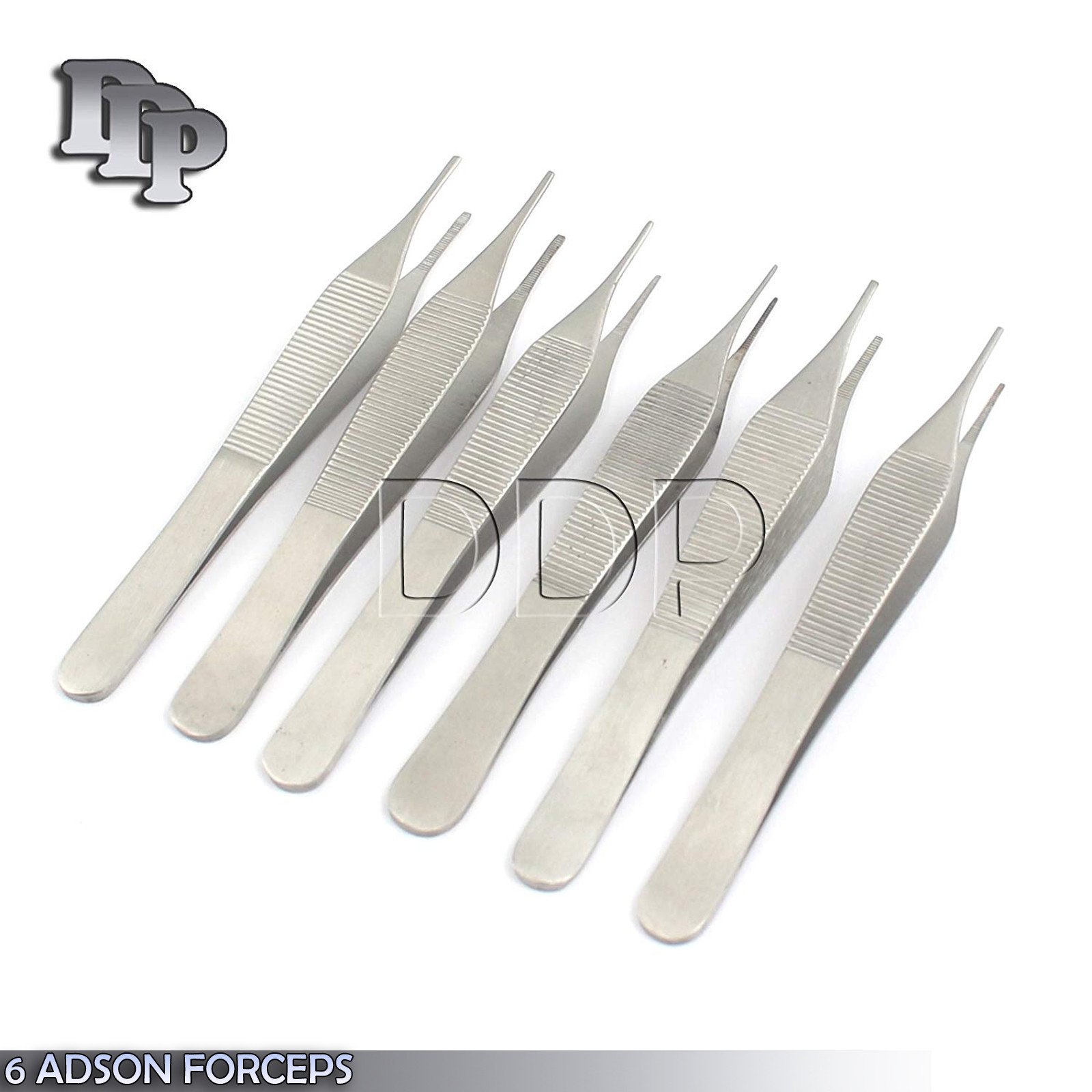 6 O.R ADSON FORCEPS MICRO FINE POINT 4.75" SERRATED SURGICAL DENTAL INSTRUMENTS