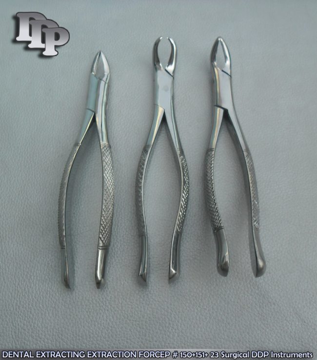 6 SETS Dental Extracting Forceps # 150 151 & 23 Surgical Extraction Instruments