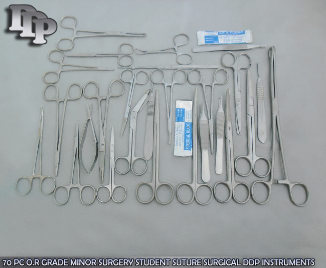 70 PC O.R GRADE MINOR SURGERY STUDENT SUTURE SURGICAL  INSTRUMENTS