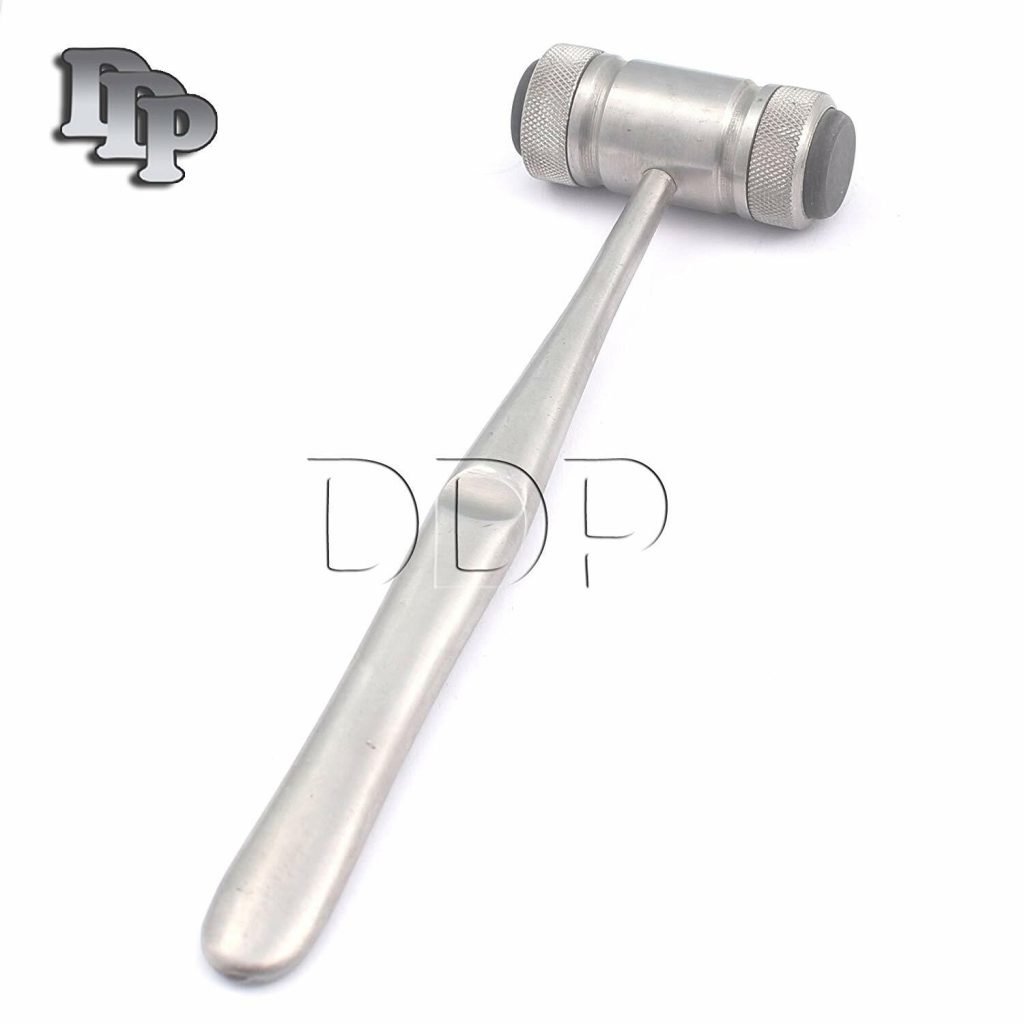 Bone mallet Hammer, with Mead Heads. (L 18 cm, 7") OP-114