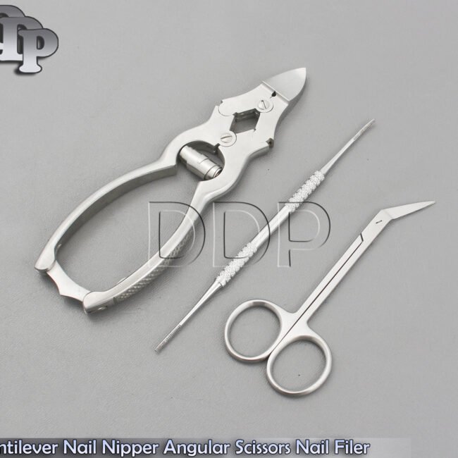 Cantilever Nail Nipper Angular Scissors Nail Filer Double Ended Instru,BTS-86
