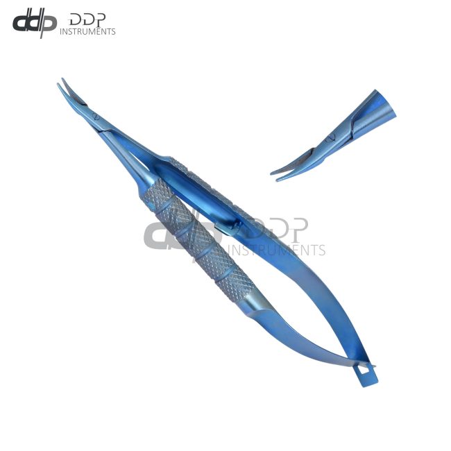 Castroviejo Needle Holder 4" Smooth Titanium Curved With Lock Surgical T.T-215