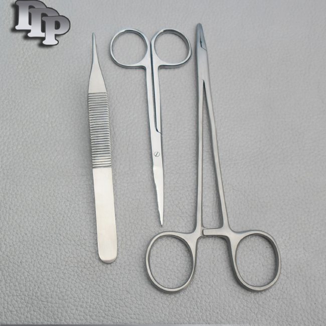 Classic Suture Removal Adson Tissue Iris 3 piece Kit Surgical Instruments
