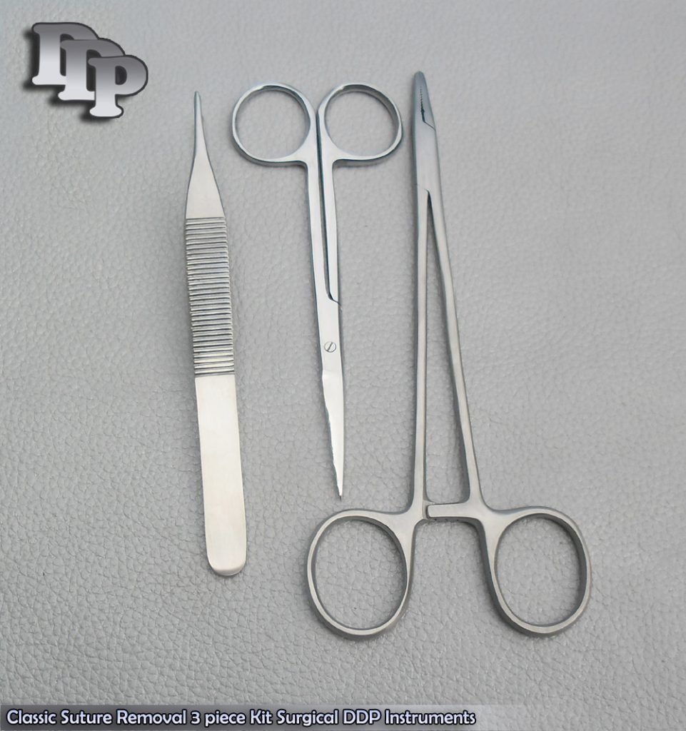 Classic Suture Removal Adson Tissue Iris 3 piece Kit Surgical Instruments