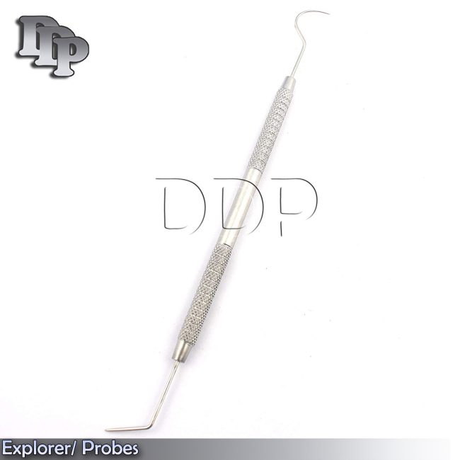 Dental Endodontic Explorer 23 Probe Hook Diagnostic Tooth Tartar Calculus Tools