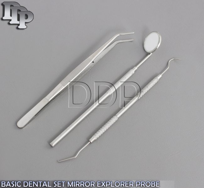 Dentists Hygiene Instruments Teeth Cleaning Explorer Tooth Scraper Mouth Mirror