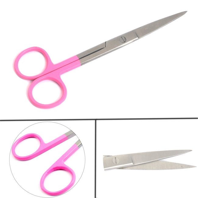 Dissecting Operating Scissors 5.5" Sharp/Sharp Straight Color Handle (Pink)