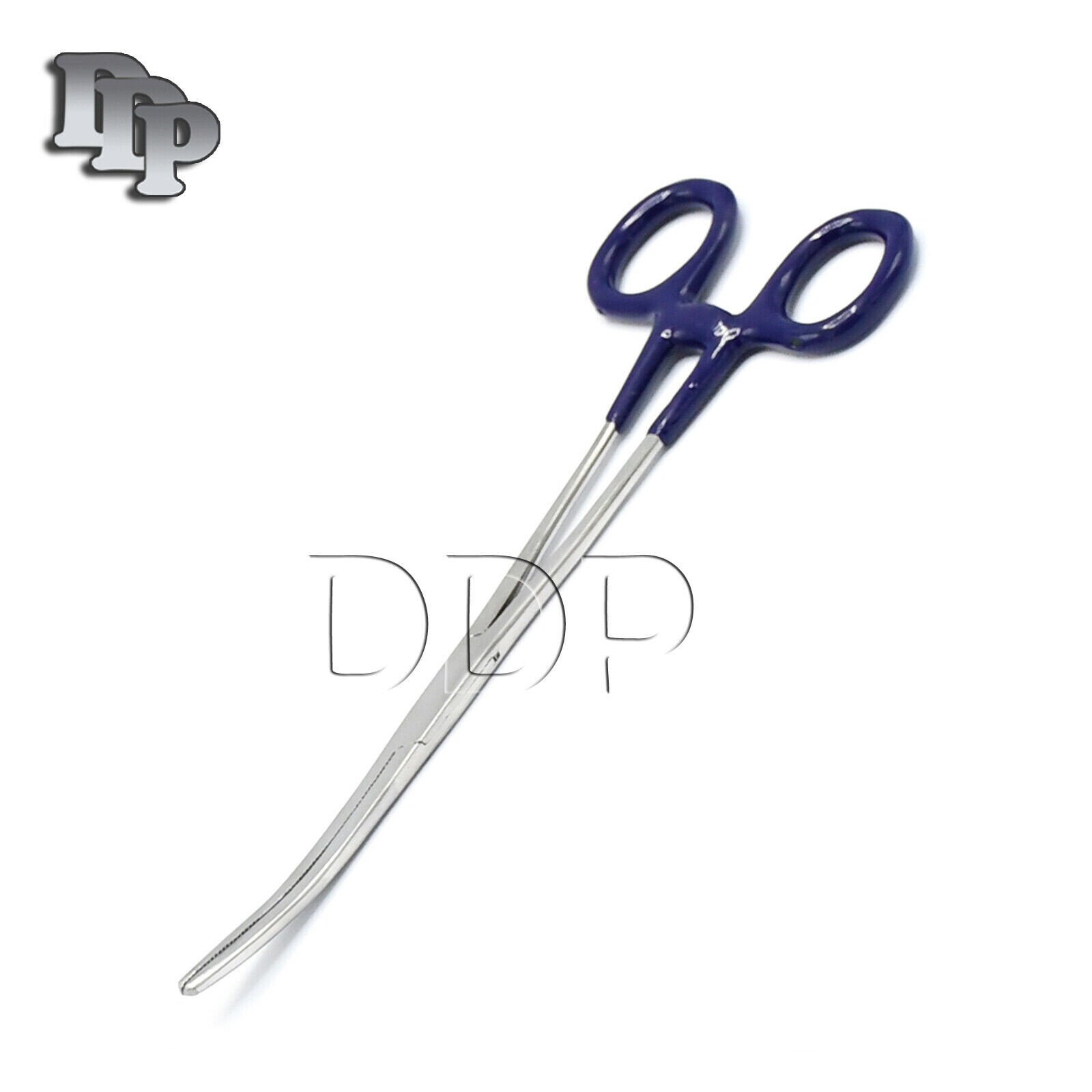 German 10" Hemostat Forceps LOCKING CLAMP STR+CVD Jaw Surgical Instrument-BLUE - Image 3