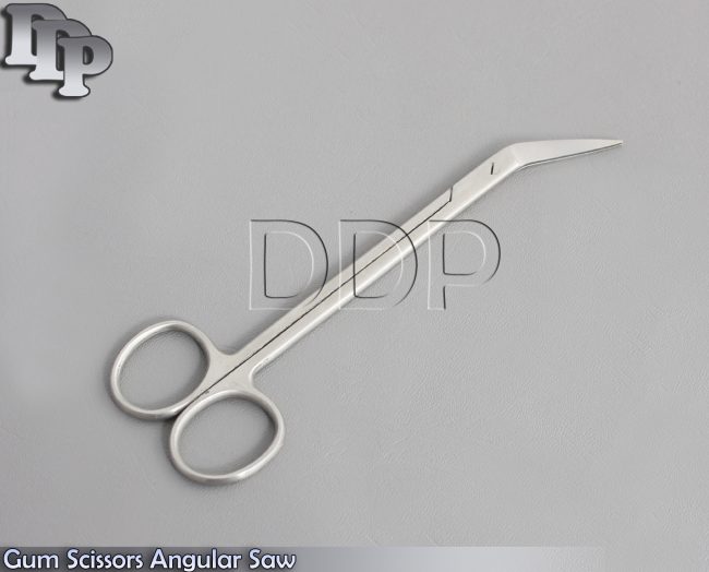 Gum Scissors Locklin Angular Saw Edge 16.5cm Surgical Dental Instruments