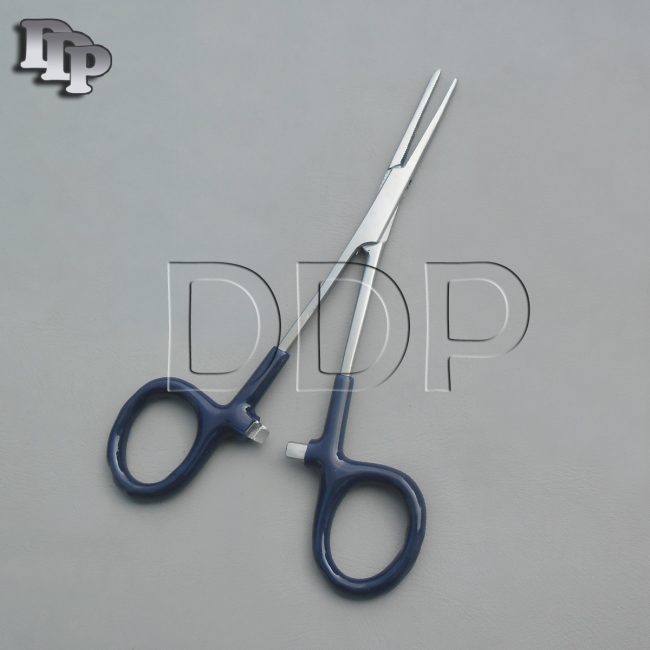Hemostats Crile Forceps Surgical Instruments, Blue Dep Handle 6" Straight