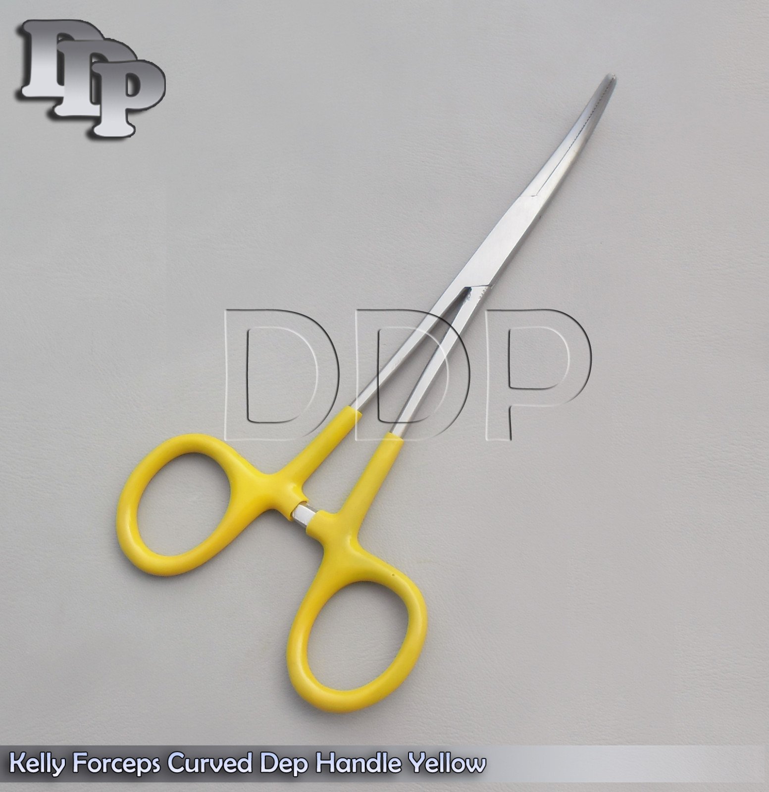 Hemostats Kelly Forceps Surgical Instruments, Yellow Dep Handle 5.50" Curved - Image 3