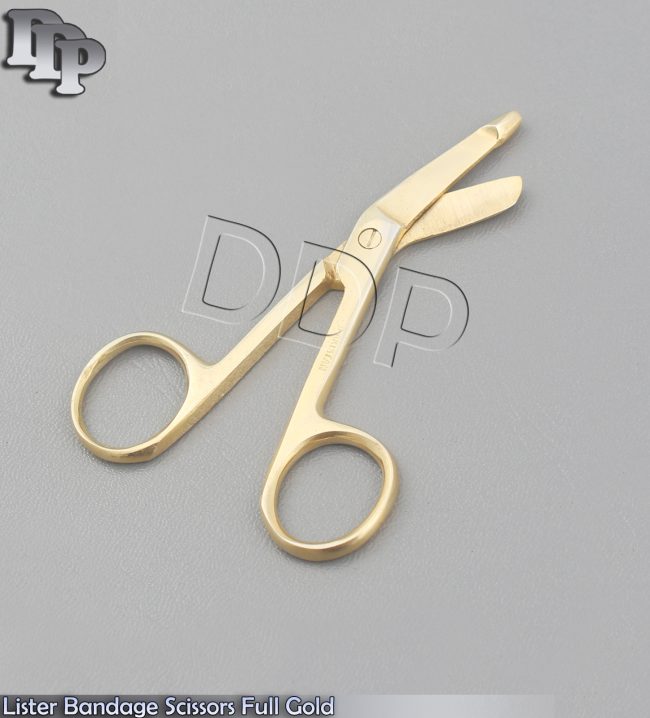 Lister Bandage Scissors 3.5” Full Gold Surgical Instruments