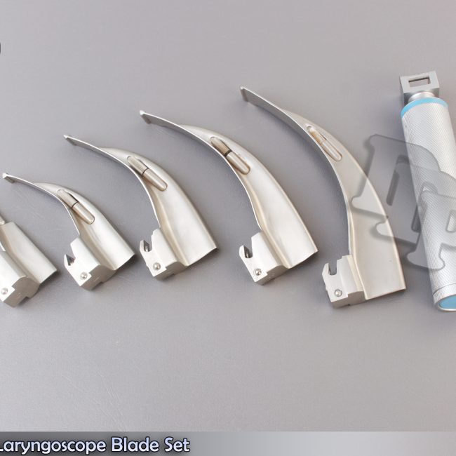 MACINTOSH LARYNGOSCOPE Blade Set + 1 Handle C EMT SURGICAL INSTRUMENTS LS-3092