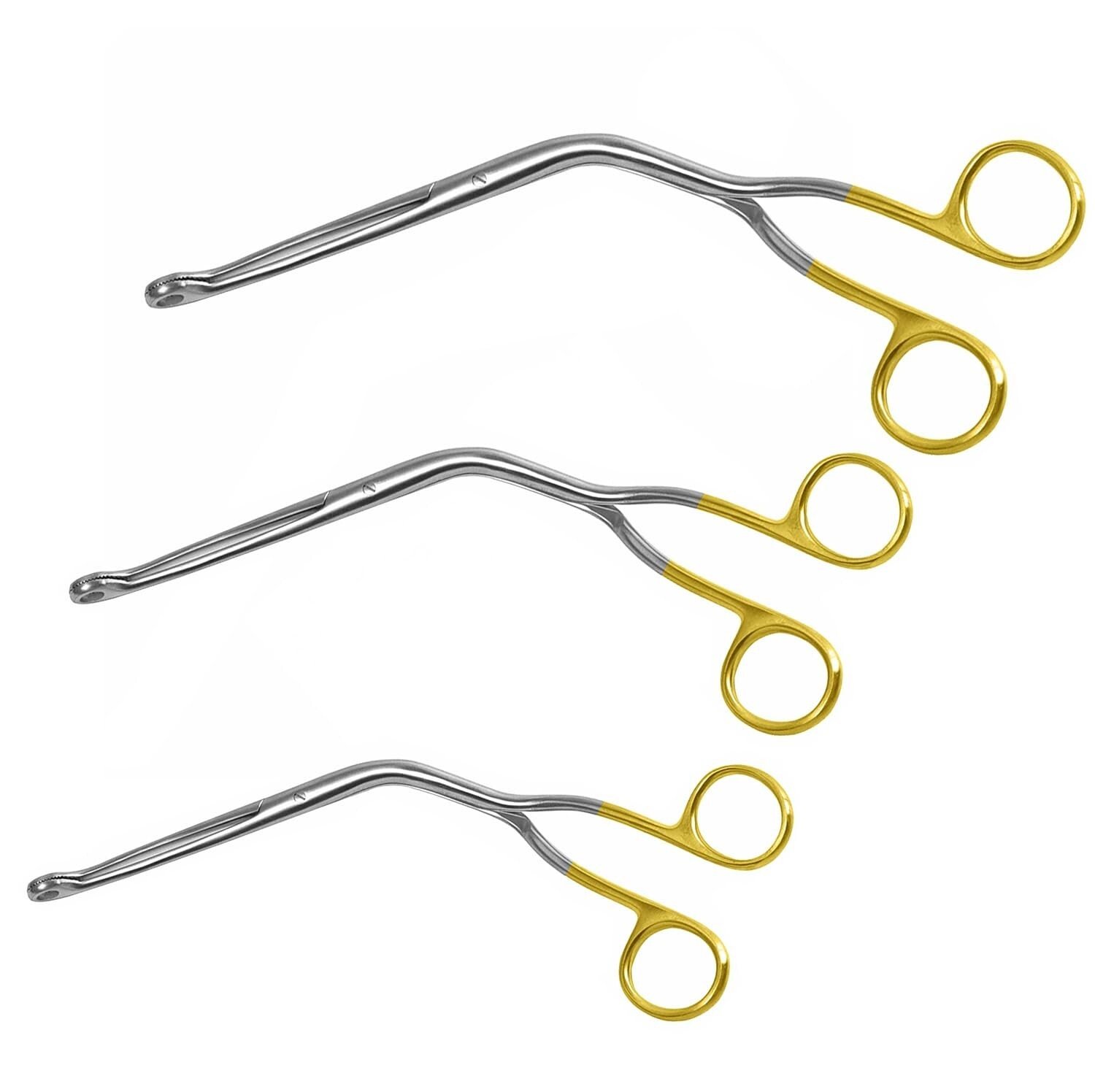 Magill Forceps Gold Handle (6 + 8 + 10 Inch Set) Infant Ent Anesthesia Inst