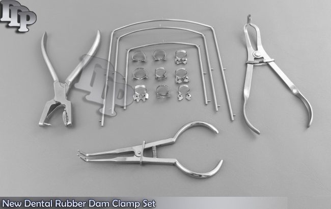 New Dental Rubber Dam Clamp Set 21 Pcs. Dentist Orthodontic Instrument DN-493