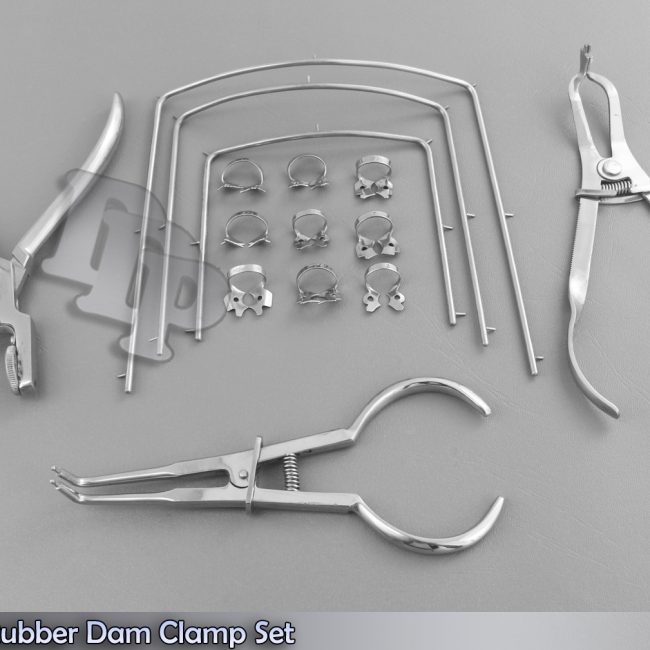New Dental Rubber Dam Clamp Set 21 Pcs. Dentist Orthodontic Instrument DN-493