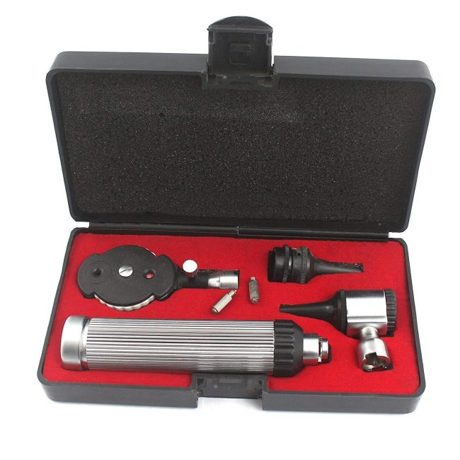 Otoscope Opthalmoscope Set ENT Medical Diagnostic Surgical Inst-W/2 bulb NT-528