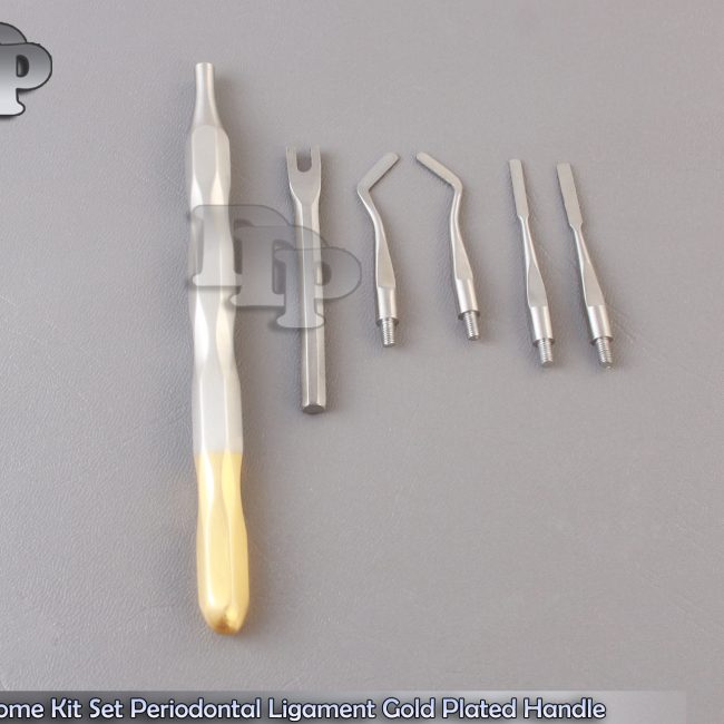 Periotome Kit Set Periodontal Ligament Gold Plated Handle Dental Instruments