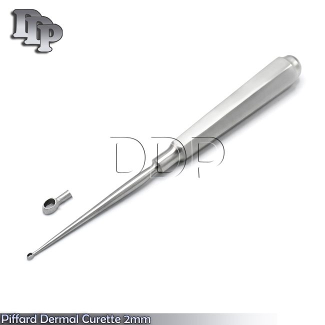 Piffard Dermal Curettes 2MM Oval Shape Cup 6 1/4" Surgical Instruments