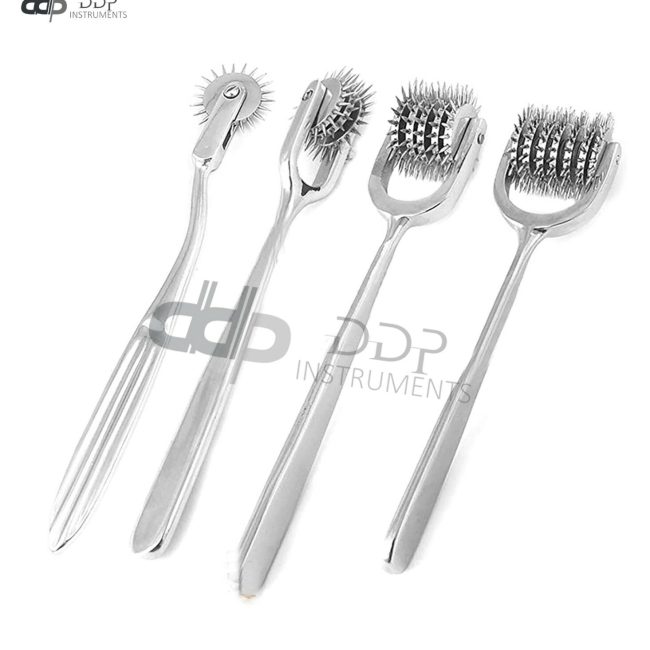 Premium German Wartenberg Pinwheel 1 3 5 and 7 Wheel Set of 4 Neurological
