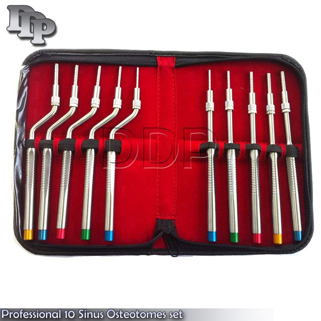 Professional 10 Sinus Osteotomes set Implant  Bone Grafting Elevators DN-543