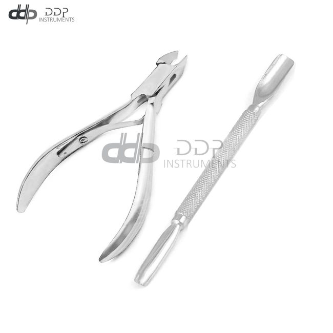 Professional Cuticle Nipper Cuticle Remover Single Spring With Cuticle Pusher