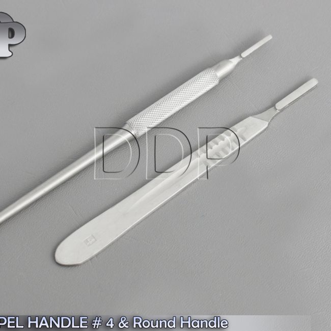 SCALPEL HANDLE # 4 & Round Handle