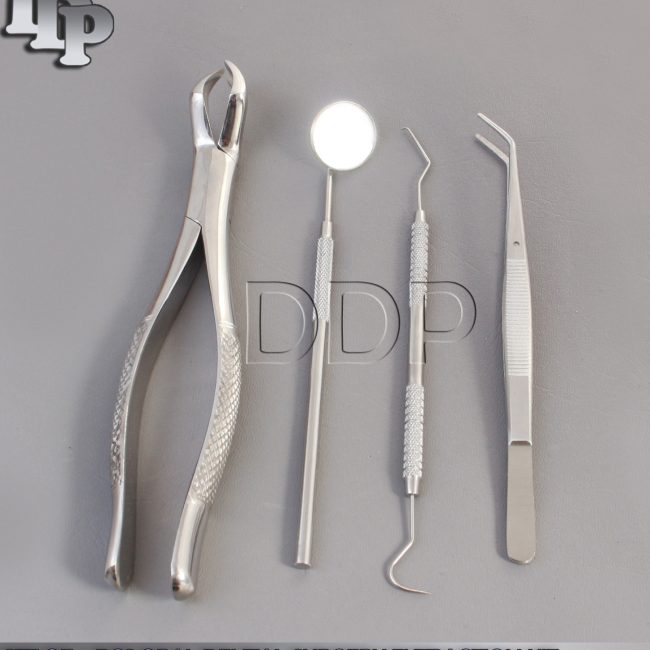 SET OF 4 PCS ORAL DENTAL SURGERY EXTRACTION KIT WITH EXTRACTING FORCEPS #88R