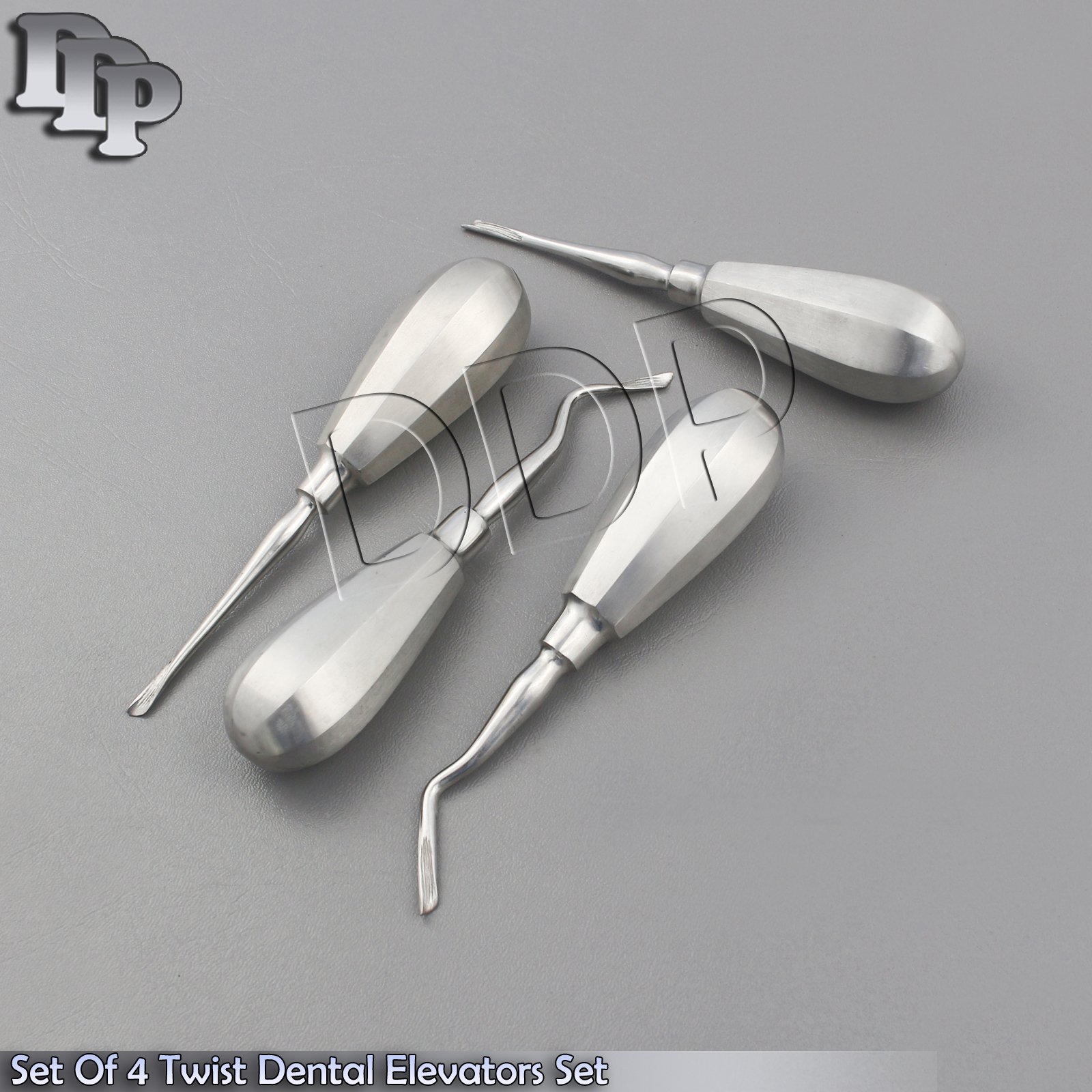 SET OF 4 TWIST DENTAL TOOTH SURGERY EXTRACTING SPECIALTY ELEVATORS INSTRUMENTS