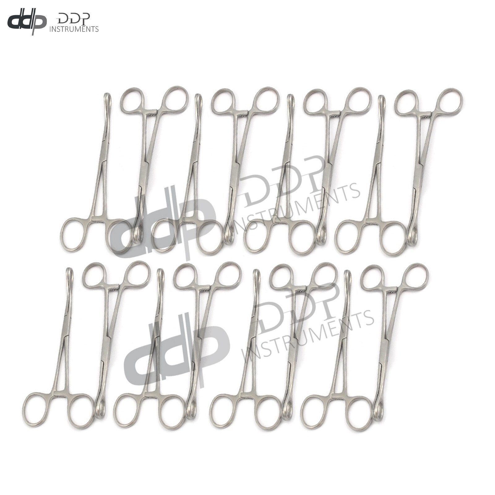 Set Of 16 Sponge Forceps 7" Straight+Curved Serrated Surgical Dental Instruments