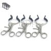 Set Of 3 Pcs O.R Molt Mouth Gag Blue 4.5" Dental Instrument With Silicone Tubing