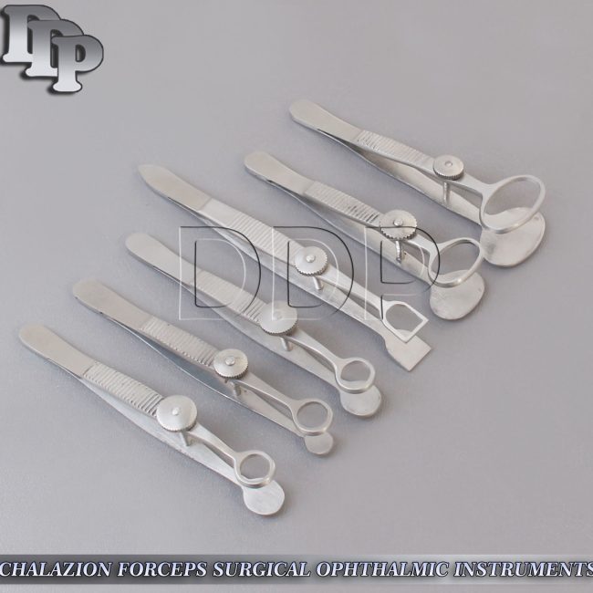Set Of 6 Pcs O.R Grade Chalazion Forceps Surgical Dermal Ophthalmic Instruments