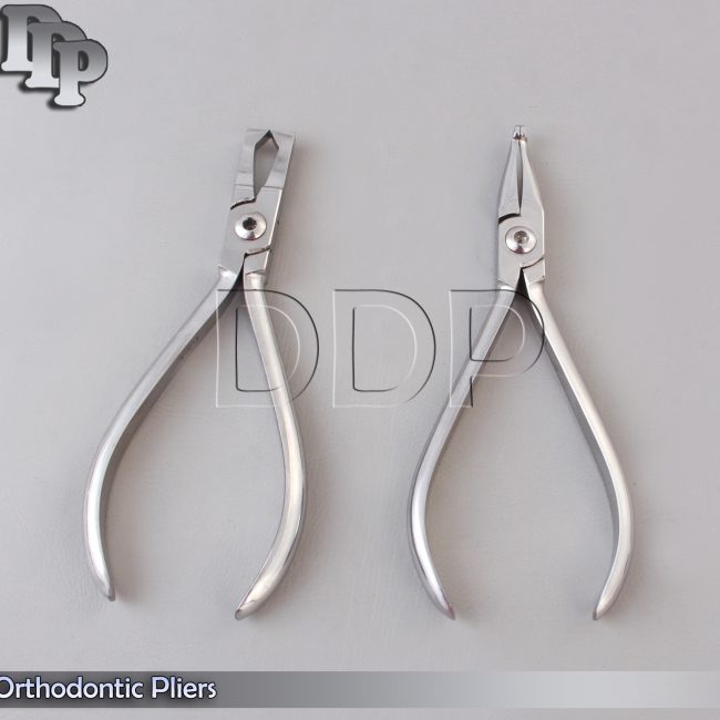 Set of 2 Bracket Remover Plier Straight & How Plier Straight Orthodontic Set